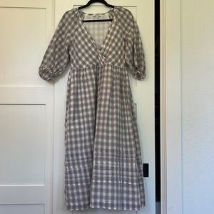 Madewell Marianna Puff Sleeve Midi Dress.
